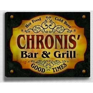  Chroniss Bar & Grill 14 x 11 Collectible Stretched 