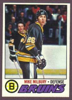   78 Topps Hockey Mike Milbury Rookie #134 Boston Bruins NM/MT  