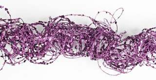 Glittery Purple Sequin Metallic Wire Twisted Garland  