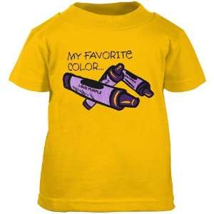   LSU Tigers Gold Toddler My Favorite Color T shirt