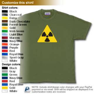 RADIOACTIVE symbol toxic hazard/hazardous fallout/radiation gamer T 