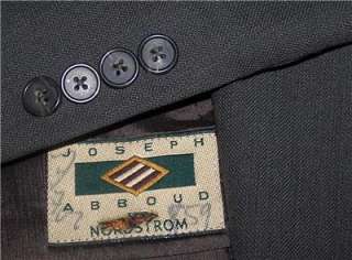 48XL Joseph Abboud CHARCOAL BROWN 100% WOOL DB sport coat jacket suit 