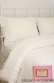 RUCHED CHIC n SHABBY PINK VOILE KING DUVET COMFORTER COVER SET  100% 