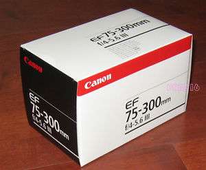   Canon EF 75 300mm f/4 5.6 III Telephoto Zoom Lens 082966214073  