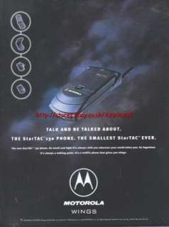 Motorola Startac 130 Mobile Phone 1999 Magazine Advert #4190  