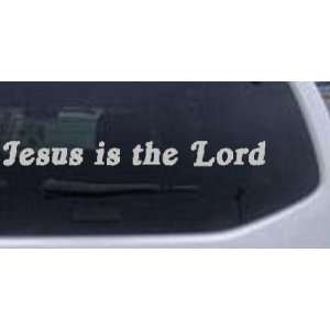 Silver 56in X 5.6in    Jesus Is The Lord Christian Car Window Wall 
