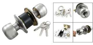 Bedroom Door Privacy Ball Knob Metal Lock w 3 Keys Set  