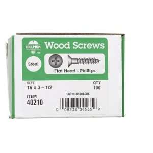   Bx/100 Hillman Zinc Plated Steel Wood Screws (40210)