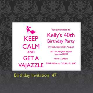 Personalised Birthday Invitations *FREE DRAFT* ANY AGE  
