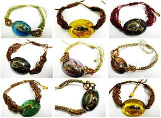 24pcs Cool style real Scorpion amber mix fine bracelet  