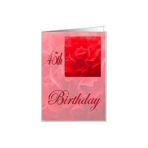  Happy 45th Birthday Dianthus Red Flower Card Toys & Games