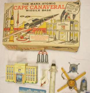 Old Atomic Marx toy Cape Canaveral Missile Base 1960s military set 