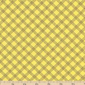   Welcome to Bear Country Plaid Cotton Fabric   Yellow