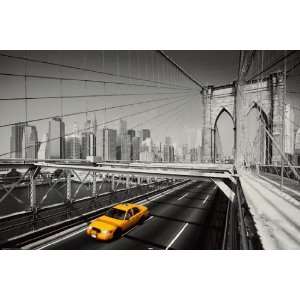  Car Posters Yellow Cab   Poster   23.8x35.7 inches
