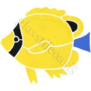 Small Yellow Tang Fish Pool Accents Yellow Pool Glossy Ceramic   16208