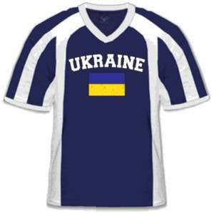 UKRAINE Soccer Football Mens T shirt Sport Flag Tee  