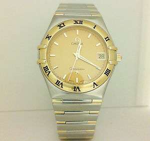 Omega Mens Constellation Watch 1312.11 Two Tone 18kt Gold and 