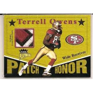 2003 Fleer Platinum Patch of Honor PH TO Terrell Owens 49ers / Eagles 