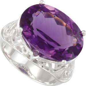  11.15 Ct Amethyst Ring, Size 6.5 Jewelry
