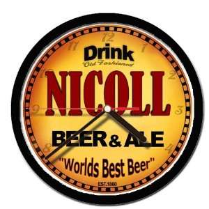  NICOLL beer and ale cerveza wall clock 