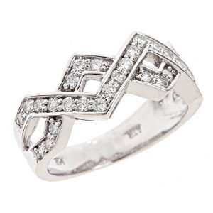 14k White Gold Diamond Wedding Anniversary Band Ring 6 (0.60 Cttw, SI 