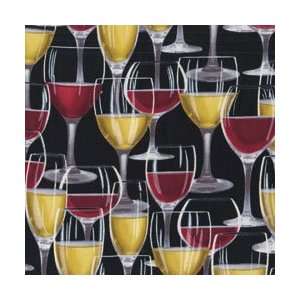  Timeless Treasures Wine in Wine Glasses by the Half Yard 