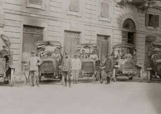 WWI French soldiers & Old cars car Photo Foto  