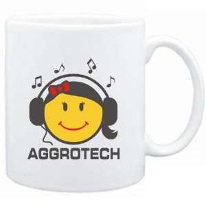  Mug White  Aggrotech   female smiley  Music Sports 