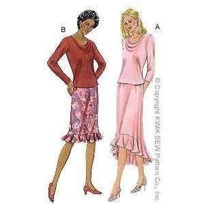   Tops w/Draped Necklines & Skirts w/Ruffled Hems Pattern By The Each