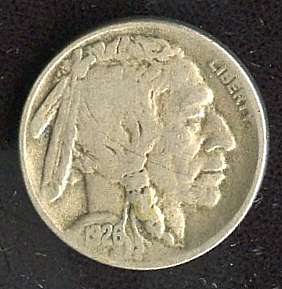 1926 S Buffalo Nickel Fine Condition Lot # 1064  