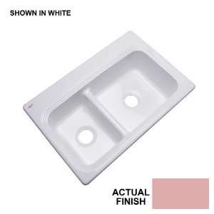   Double Basin Acrylic Topmount Kitchen Sink 51163