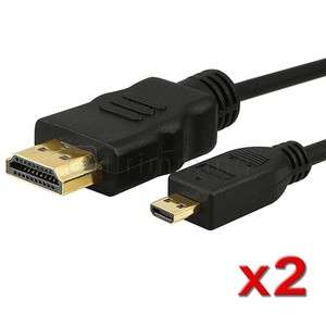 New 2 Micro HDMI Cable 10Ft Cord For Motorola Droid X2  