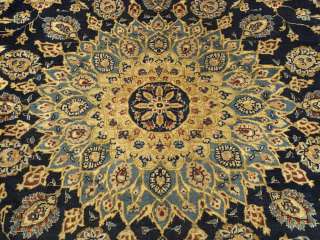 10x13 Antique Handmade Soft Wool Persian Isfahan Rug  