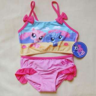 Littlest Pet Shop Bikini Tankini Bathing Suit SZ 2 10Yr  