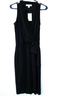   Black Tie Dress Knee Length Sleeveless Sz XS NWT Sale $110  