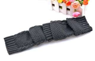 Womens Cute Fashion Diamond Knitting Winter Glove Deep Gray a111 