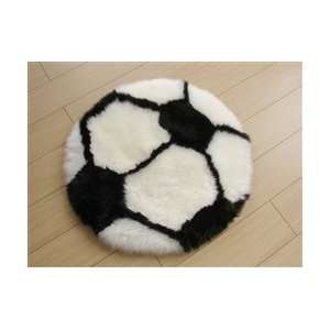  Bowron Fun Rugs Soccer Sheepskin   2 5 x 2 5