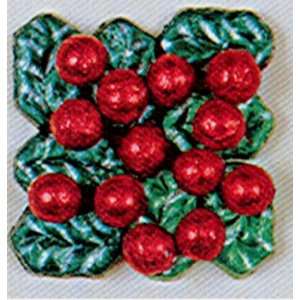 Holiday Holly & Berries Dark Chocolate (1 Lb   57 Pcs)  