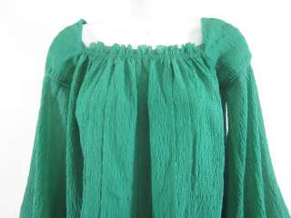 NWT ZAC POSEN Green Silk Pleated Blouse Shirt Sz 0  