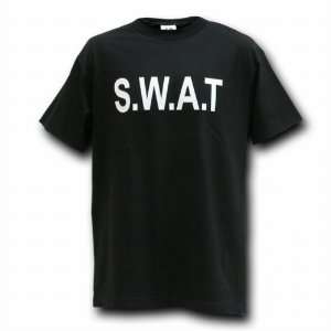  US SWAT, Black Officer Law Enforcement Black T Shirts 