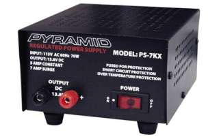 Pyramid PS 7KX Regulated 12 Volt 5 amp Power Supply