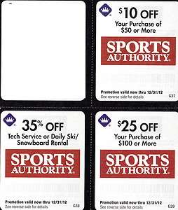   AUTHORITY coupons $10 off, $25 off, 35% off ski rental exp 12/31/12