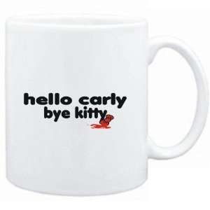  Mug White  Hello Carly bye kitty  Female Names Sports 
