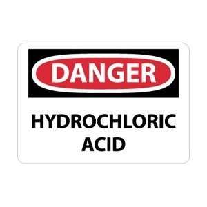 D446PB   Danger, Hydrochloric Acid, 10 X 14, Pressure Sensitive 
