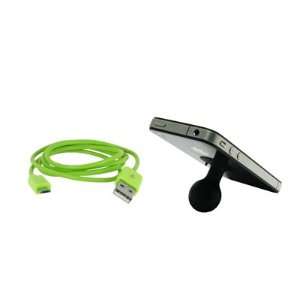 EMPIRE LG Xpression C395 3 1/2 USB Data Cable (Neon Green) + Silicone 