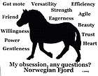 NORWEGIAN FJORD HORSE POSTCARD   GRAZING PAIR