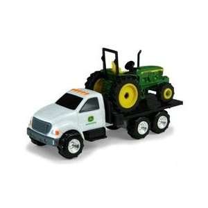  John Deere 1/64 Dealership Flatbed Truck w/6410 Tractor 