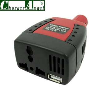 75W DC To AC 220V USB Car Power Outlet Inverter Adapter  