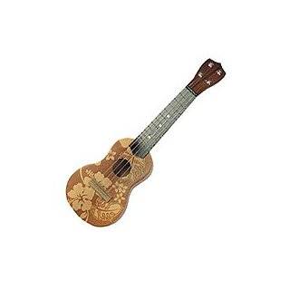 18 Ukulele with Brown Aloha Print