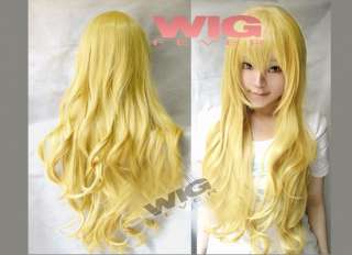 80cm Long Golden Blonde with Bangs Cosplay Wig  